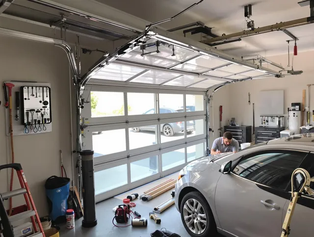 Garage door noise reduction service by Reynoldsburg Garage Door Repair in Reynoldsburg