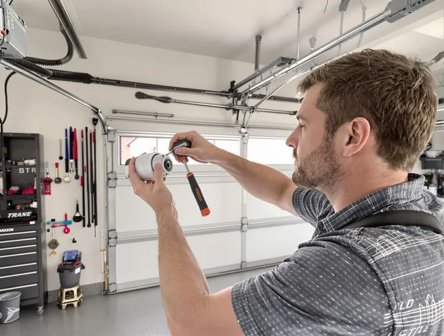 Garage door opener repair service by Reynoldsburg Garage Door Repair in Reynoldsburg