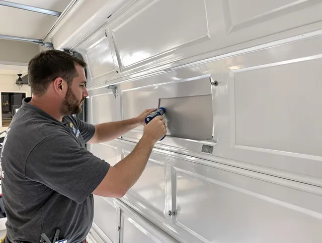 Garage door panel repair by Reynoldsburg Garage Door Repair in Reynoldsburg