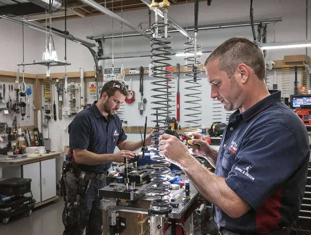 Garage door spring repair service by Reynoldsburg Garage Door Repair in Reynoldsburg